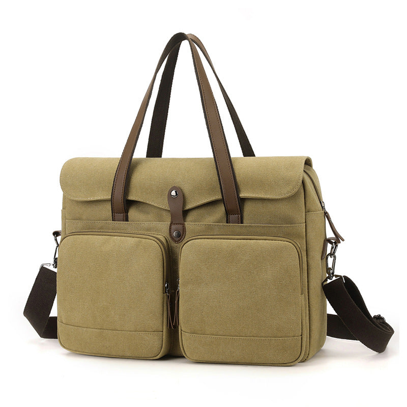 Stylish Canvas Briefcase Acalora