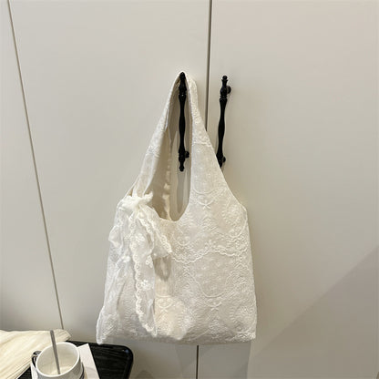 Elegant Lace-Trimmed Shoulder Bag Acalora