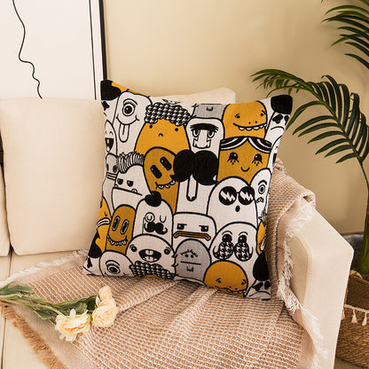 Decorative Dot Print Throw Pillow