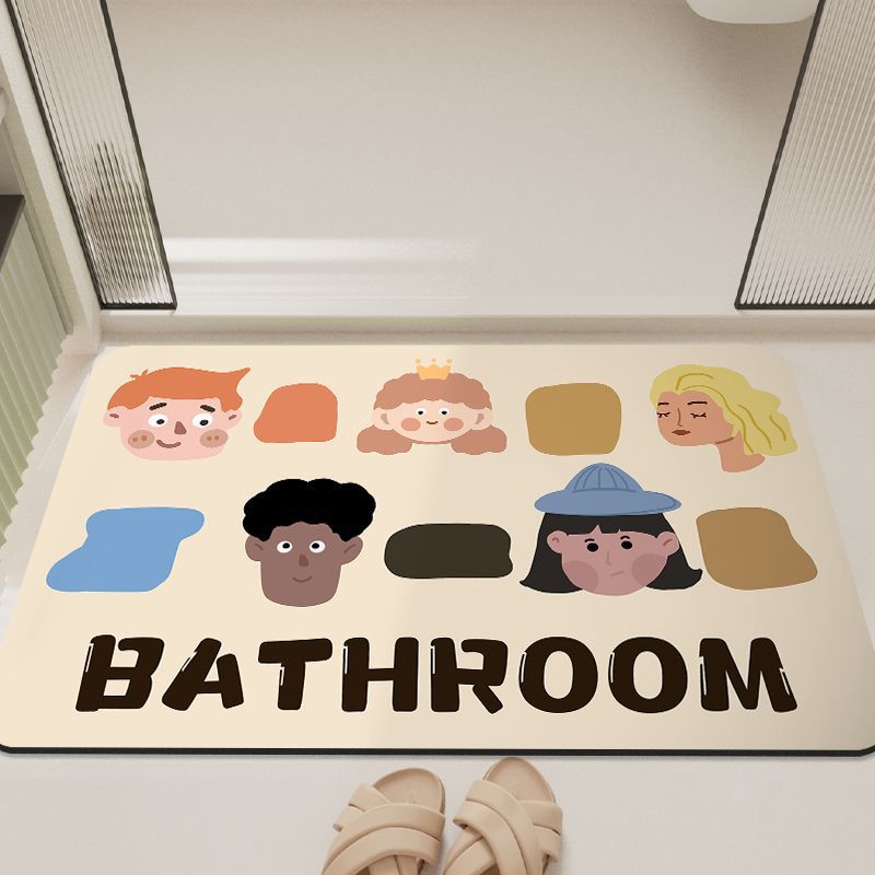 Cartoon-Inspired Bathroom Mat