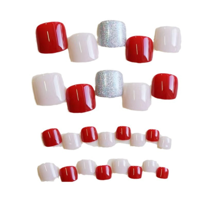 Elegant Press-On Toenail Art Set Acalora