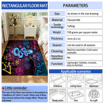 Unisex Psychedelic Artistic Area Mat