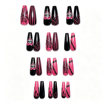 Creative nail art set with Halloween motifs and sparkling applications Acalora