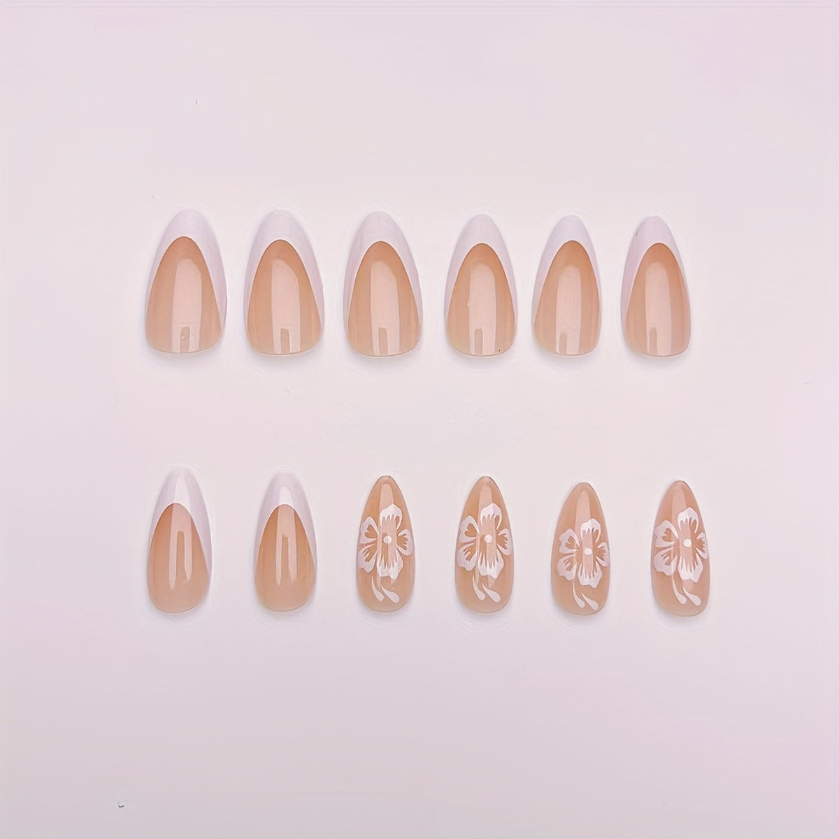 Stylish Floral Accent Nail Art Acalora