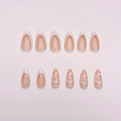 Stylish Floral Accent Nail Art Acalora