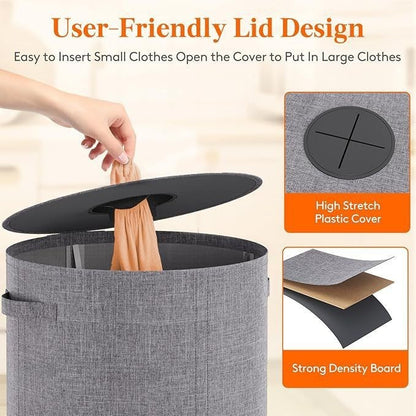 Large laundry basket with removable inner bag Acalora