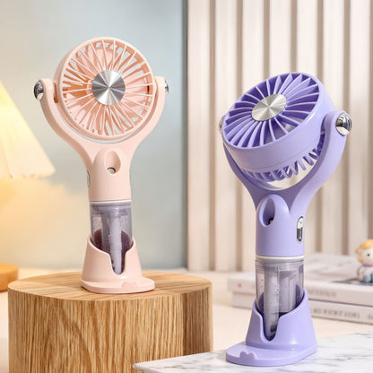 Unisex Portable Spray Hand Fan with USB Charging Function and Ergonomic Design Brehn