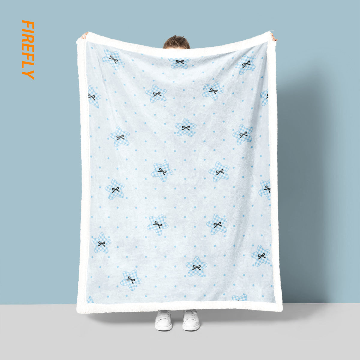Unisex Cozy Star Patterned Fleece Blanket