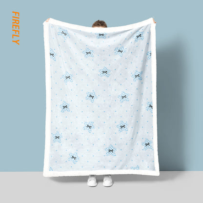 Unisex Cozy Star Patterned Fleece Blanket
