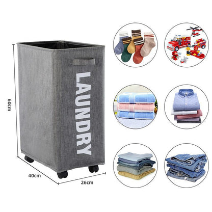 Practical laundry container with wheels Acalora