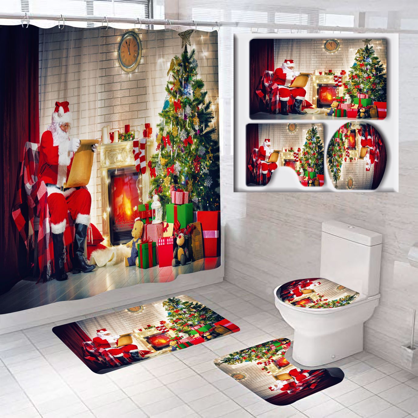 Christmas Themed Bathroom Set