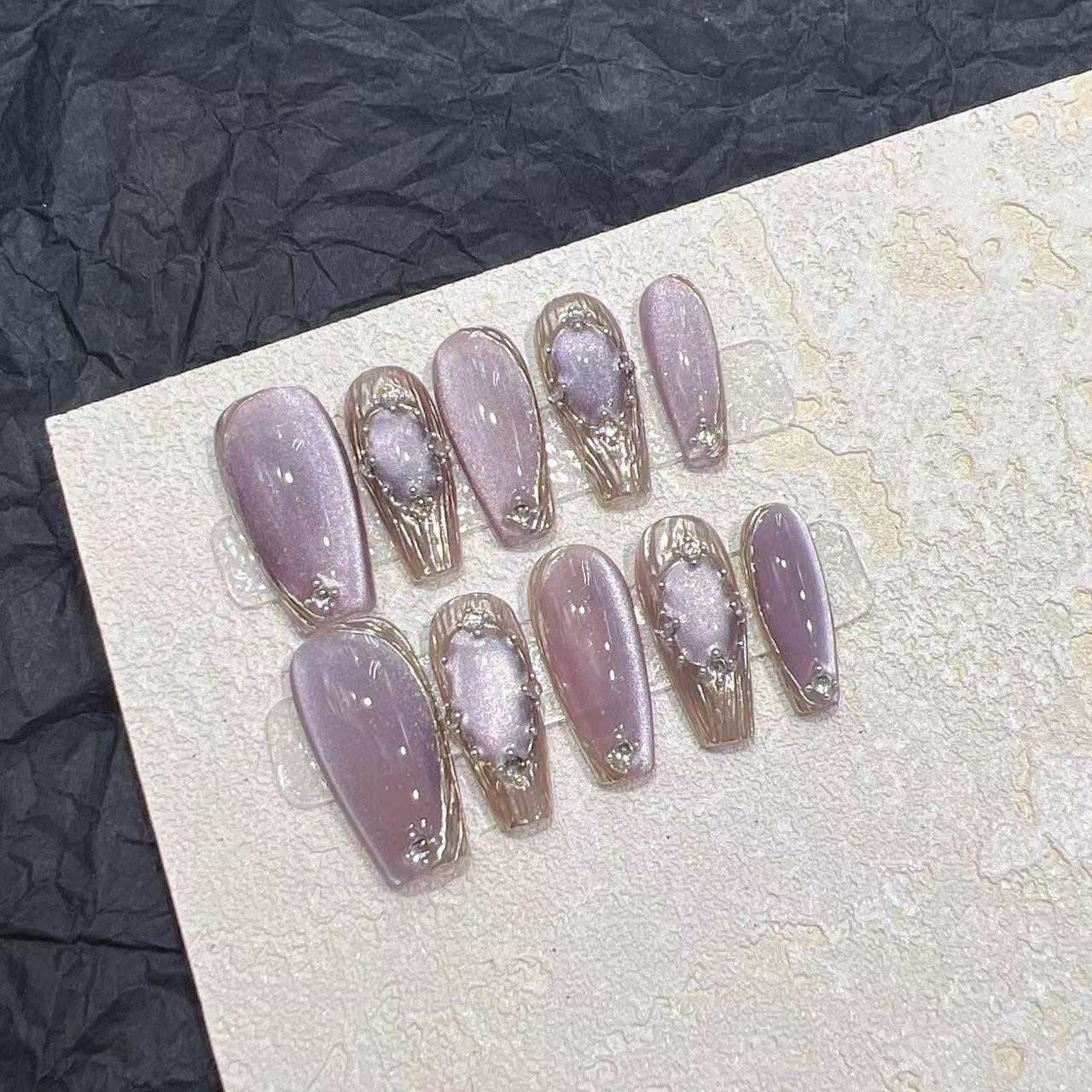 Artistic Press-On Nail Designs Acalora