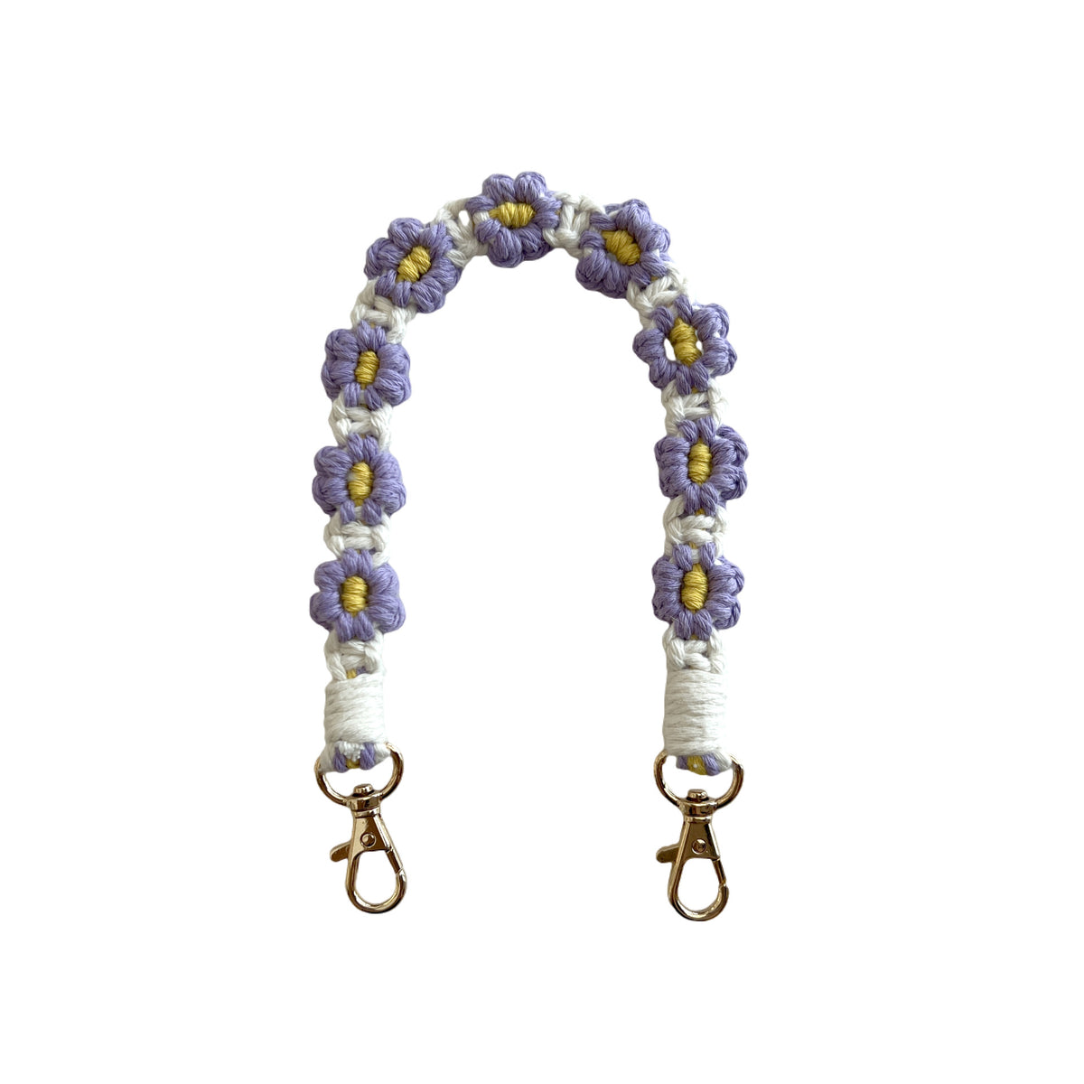 Floral Macrame Keychain Strap Acalora