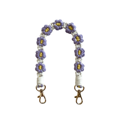 Floral Macrame Keychain Strap Acalora