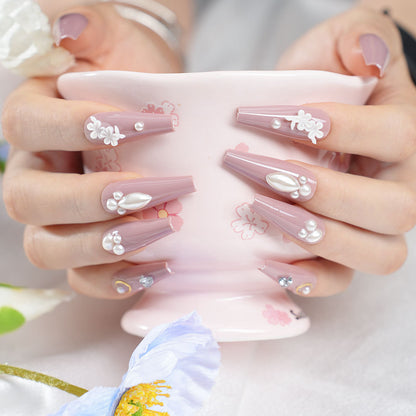 Decorative Press-On Nail Set Acalora