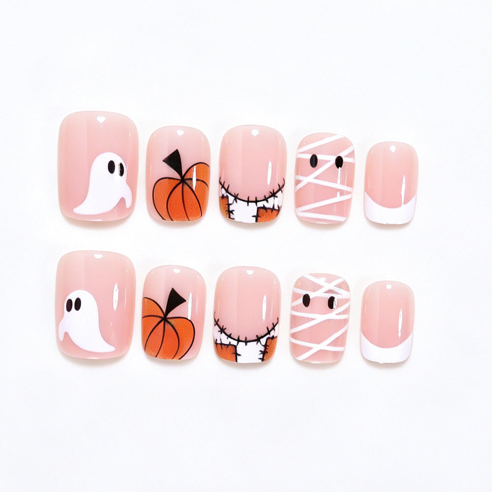 Halloween-Themed Press-On Nail Art Acalora