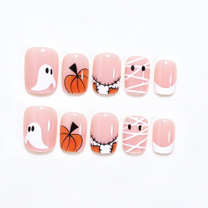 Halloween-Themed Press-On Nail Art Acalora