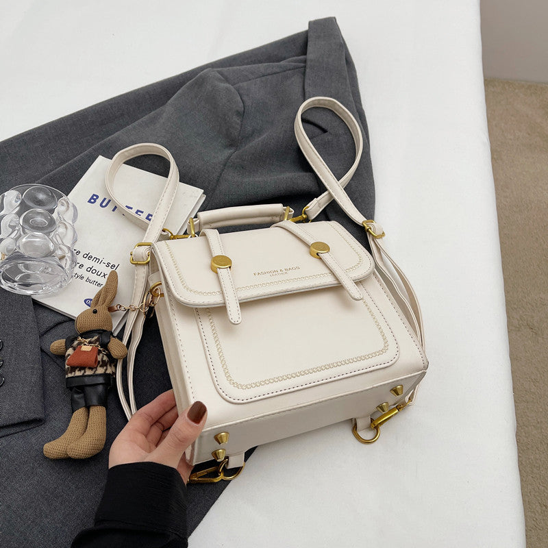 Vintage-Inspired Structured Satchel Bag Acalora