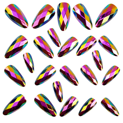 Artificial nails with elegant diamond patterns Acalora