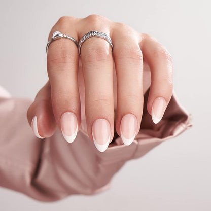 Elegant French Tip Press-On Nails Acalora