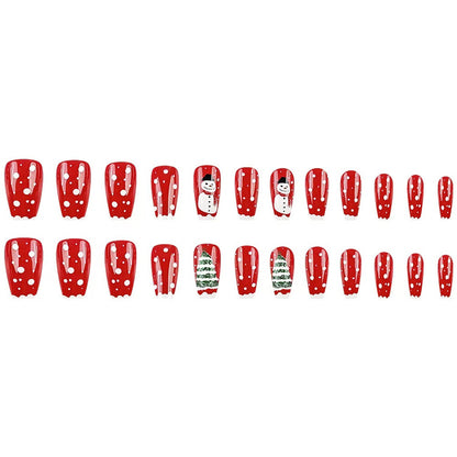 Artificial nail set with festive Christmas designs Acalora