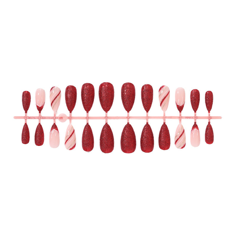 Elegant Glittering Press-On Nail Set Acalora