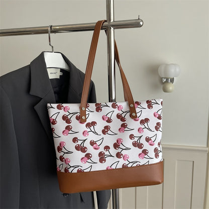 Playful Printed Canvas Tote Bag Acalora