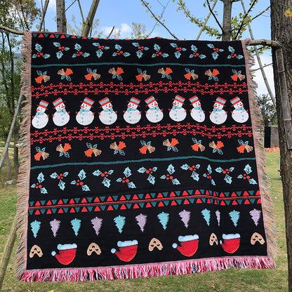 Festive Patterned Throw Blanket