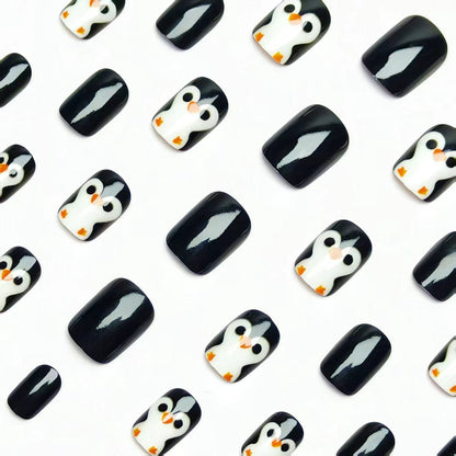 Playful Penguin-Themed Nail Art Acalora