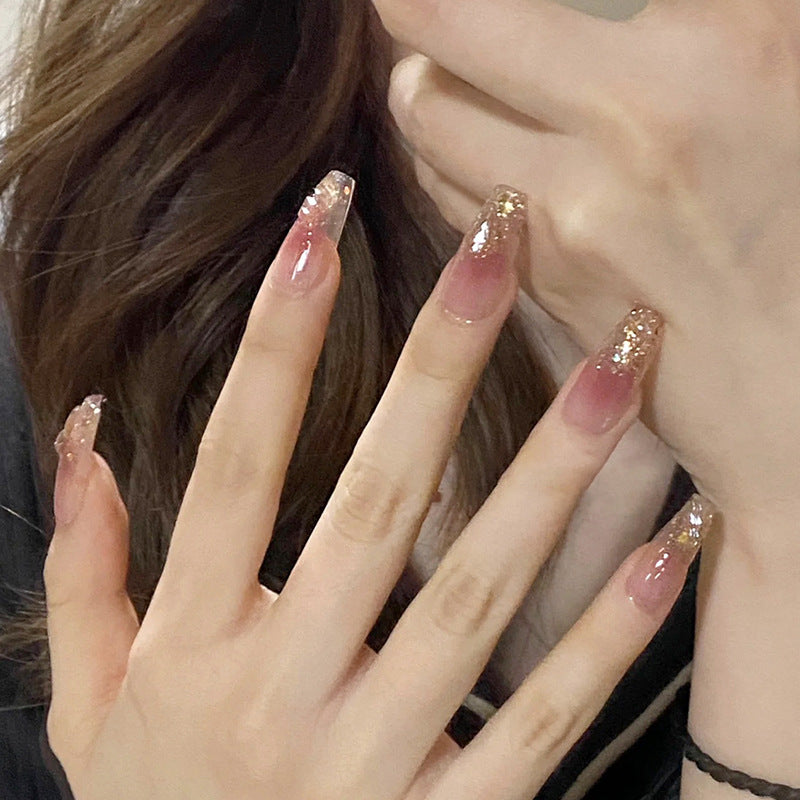 Artificial nails with glamorous glitter accents Acalora