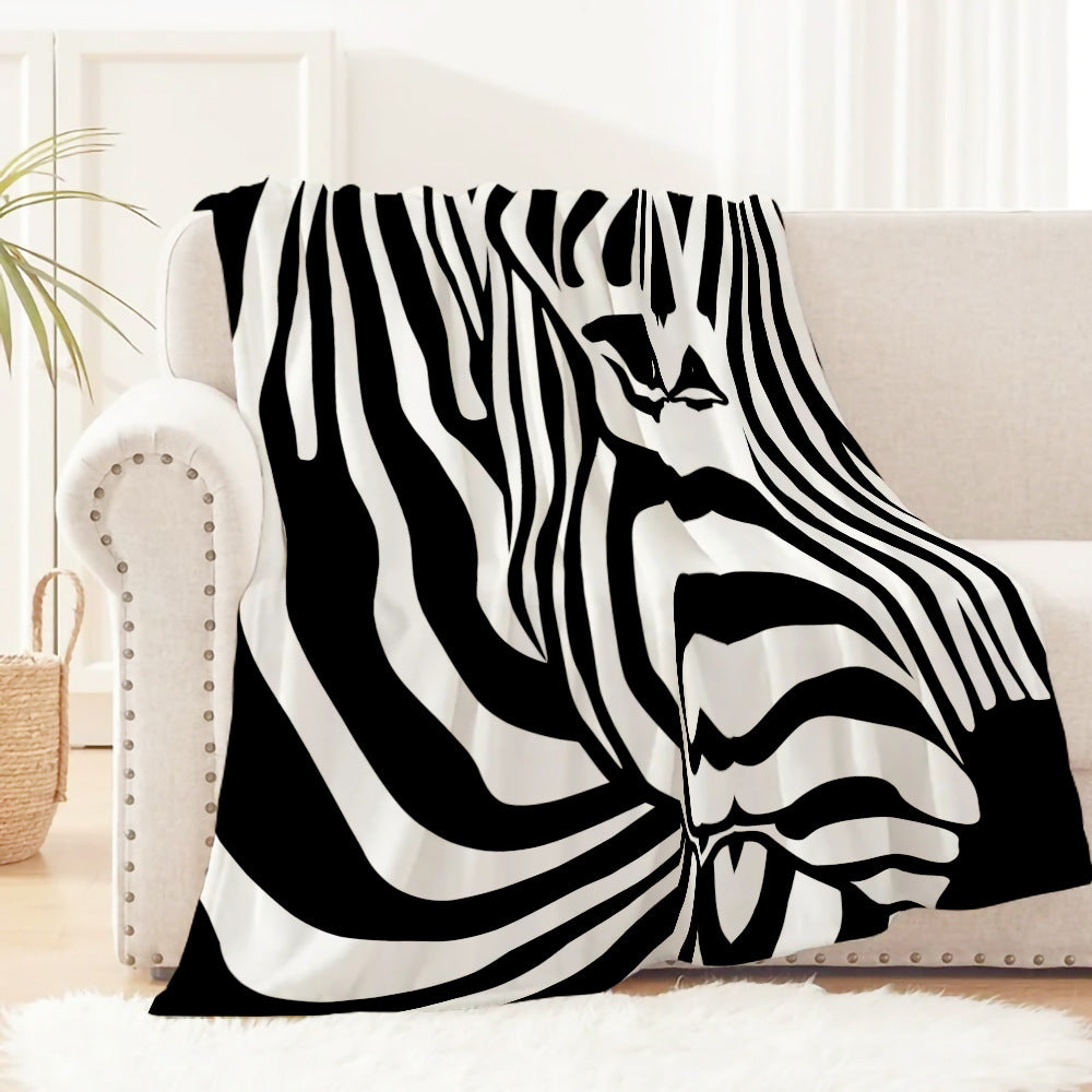 Stylish Zebra Print Blanket