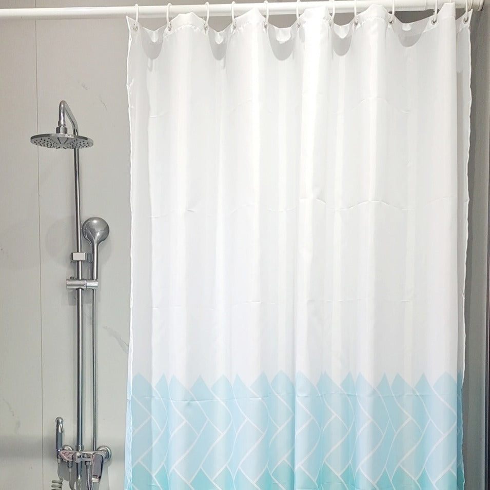 Geo-Patterned Shower Curtain