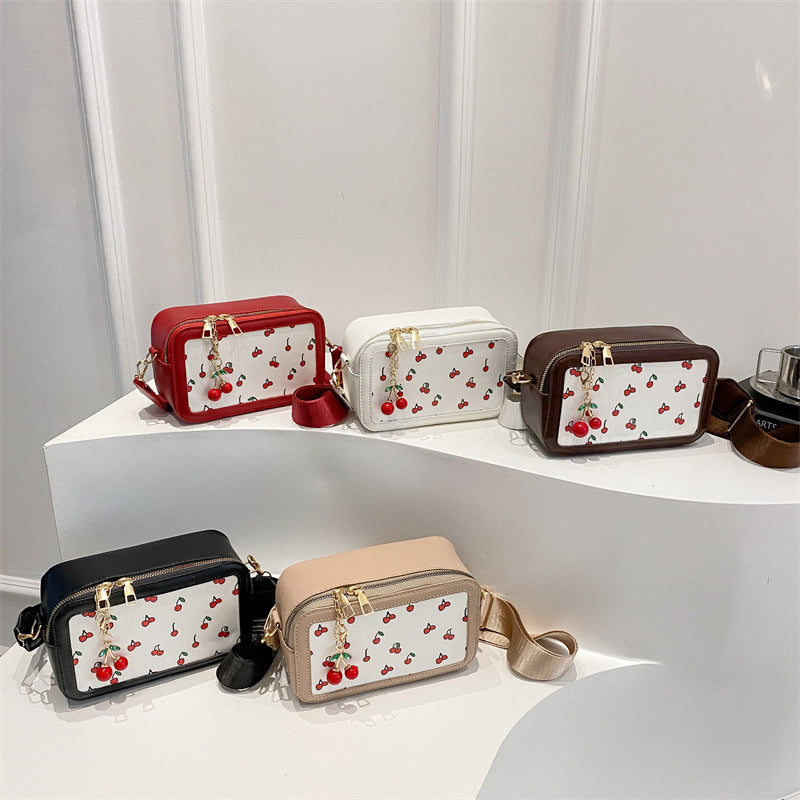 Fun Cherry Print Crossbody Bag Acalora