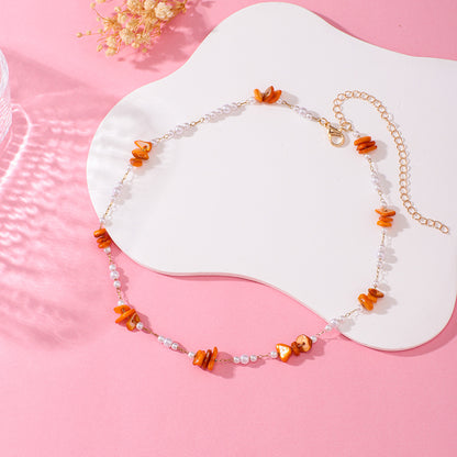 Elegant Floral Beaded Necklace Acalora