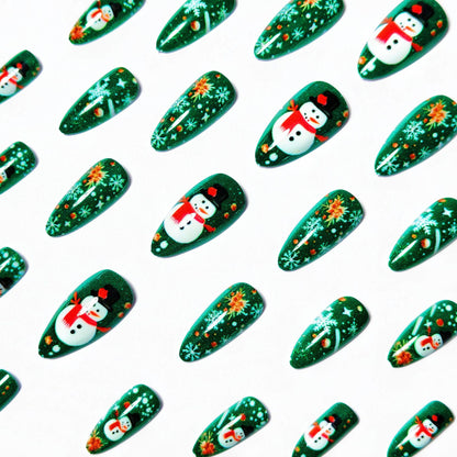 Festive Themed Snowman Nail Art Acalora