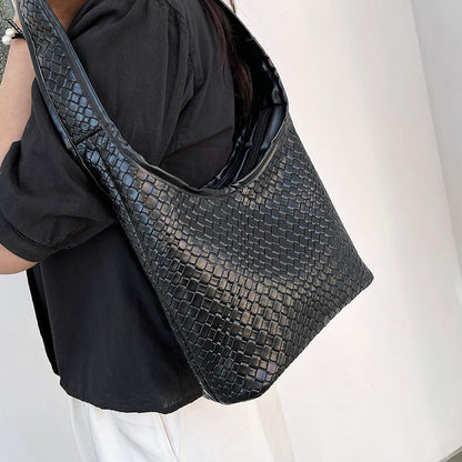 Textured Woven Hobo Bag Acalora
