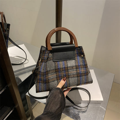 Plaid Structured Mini Handbag Acalora