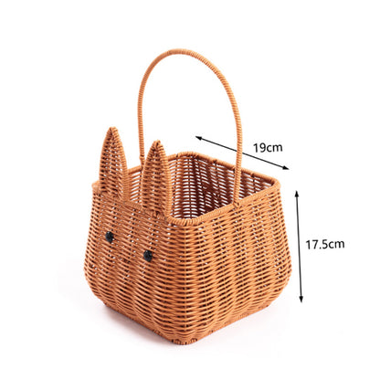 Decorative Animal-Shaped Woven Storage Basket Acalora