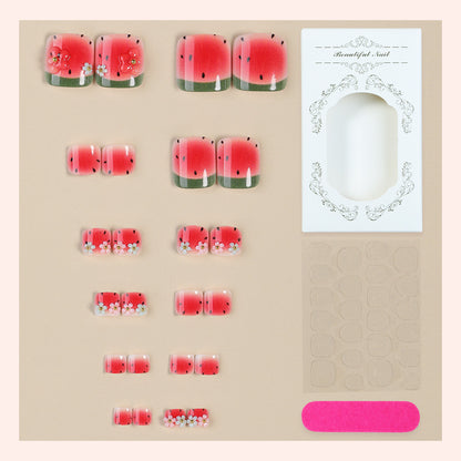 Artistic Fruit Pattern Press-On Nails Acalora