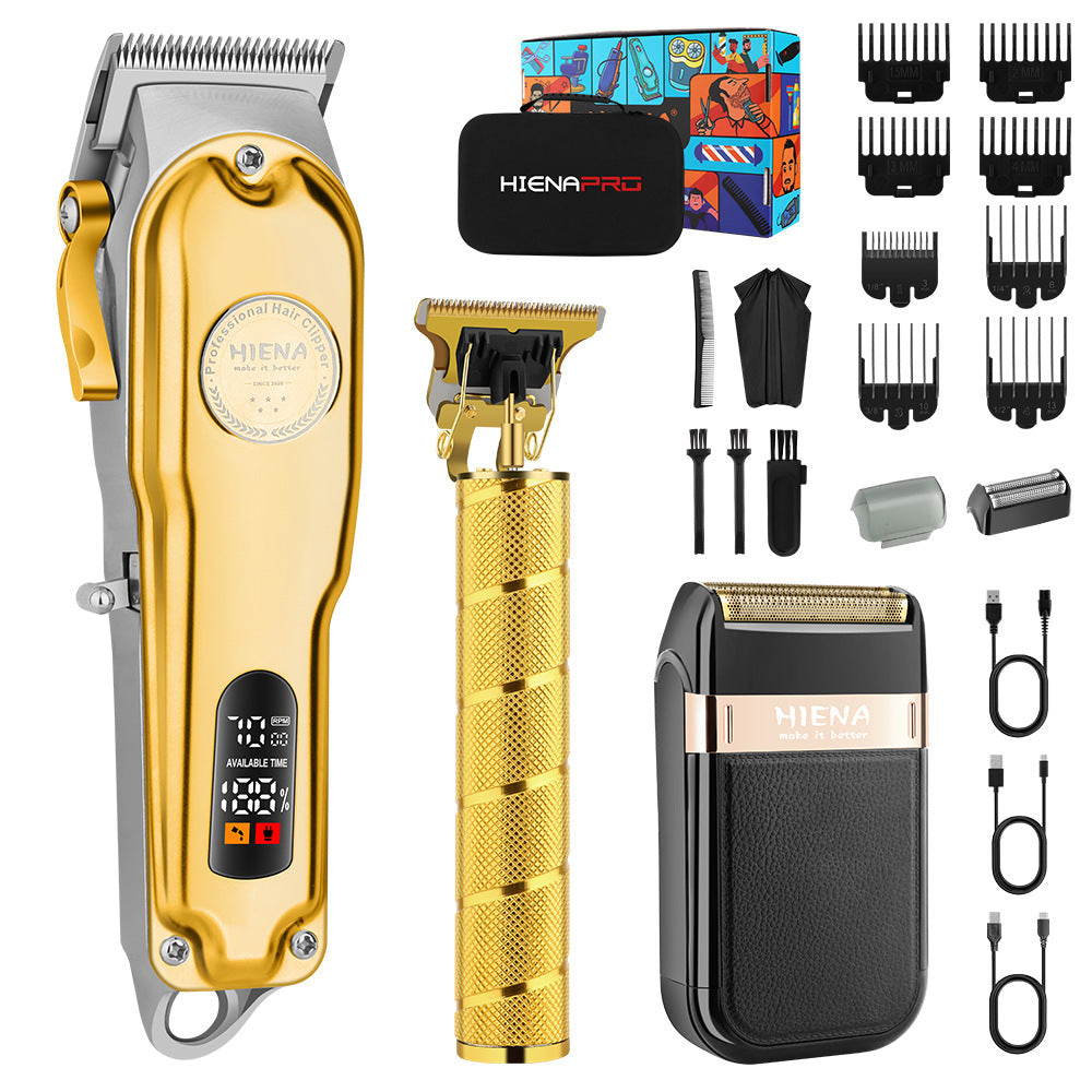 Professional Hair Clipper for Men, Gold Set | Cordless Gold Hair Trimmer
