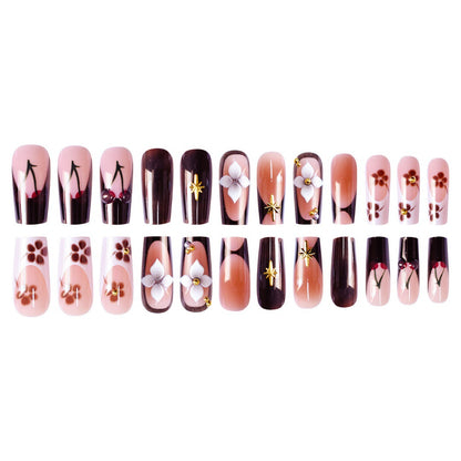 Artistic Long Press-On Nail Art Acalora