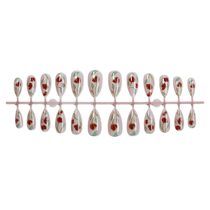 Floral Design Press-On Nails Acalora
