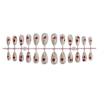 Floral Design Press-On Nails Acalora