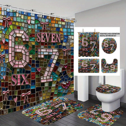Colorful Dessert-Themed Bathroom Set