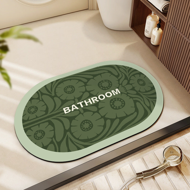 Decorative Floral Bathroom Mat Acalora