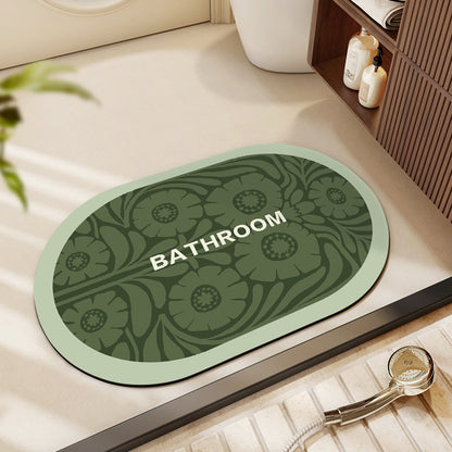 Decorative Floral Bathroom Mat Acalora