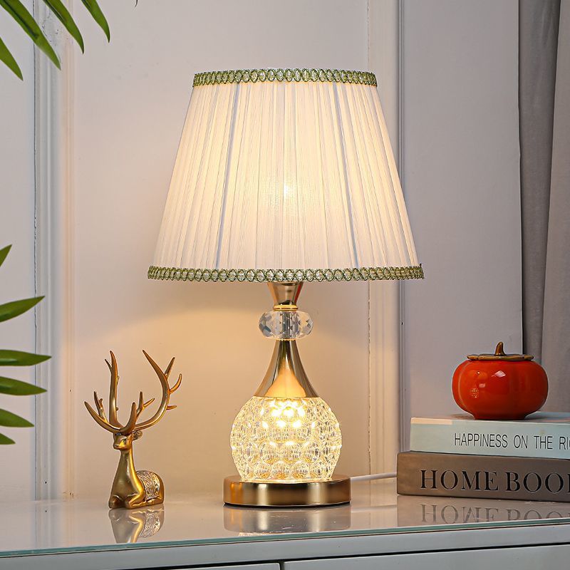 Elegant Crystal Base Accent Lamp
