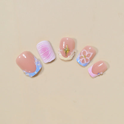 Artistic French Style Press-On Nails Acalora