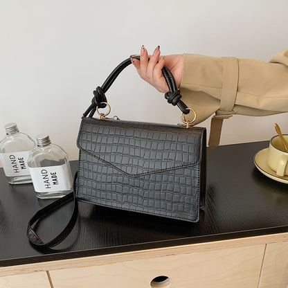 Crocodile-Embossed Handcrafted Crossbody Bag Acalora