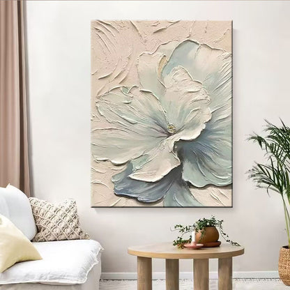 Textured Floral Relief Canvas Artwork